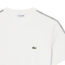 Lacoste Branded Stripe Band T skjorte Herre Hvit 2XL