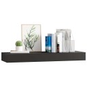 vidaXL Vegghylle med skuff svart 80x25x8 cm