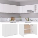 vidaXL Hengende skap hvit 80x31x60 cm sponplate