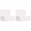  Vegghengt nattebord med skuff Veggmontert 2 pcs Hvit 44 x 32.5 x 40 cm