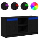  TV skap Svart 100 x 34 x 50 cm Konstruert tre