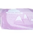 Personlig babypledd "ON THE WAY" lavendel