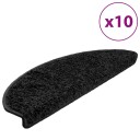 vidaXL Trappematter 10 stk 65x25 cm svart