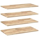Flytende hyller 4 stk 80x40x2 cm ubehandlet heltre akasie