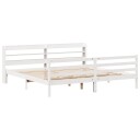  Sengeramme med hodegavl hvit 180x200 cm heltre furu 3306652