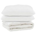 vidaXL Dyne med pute 3 stk. Hvit Mikrofiber