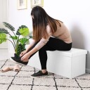 Benk med oppbevaring 80 cm - hvit