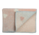 Røros Tweed Melvin babypledd rosa blått