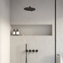 Semplice STB801 S07 Rain Delux Smartterm Ø30cm Easyclean Vegg Matt Sort Dusjsett