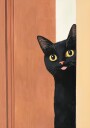 Black Cat Peeking Plakat Plakat / 70x100cm