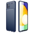 INCOVER Samsung Galaxy A03 Karbonfiber Fleksibelt Plastdeksel - Blå