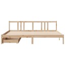  Sengeramme med madrass 200x200 cm heltre furu 3301644