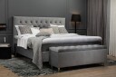Royal Velvet Komplett Sengepakke 180x200 cm Lysegrå Fløyel/Lave Gullben