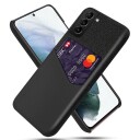 INCOVER Samsung Galaxy S22 Kunstskinn Bakdeksel Med Kortlommer - Svart