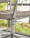 Vipp 453+ Svingstol Polert Aluminium / Dark Sand