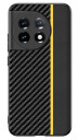 INCOVER One Plus 11 Karbon Plast & Kunstskinn Deksel - Svart / Gul
