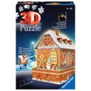 Ravensburger 3dPuslespill 216 Brikker Pepperkakehus Med LedLys