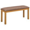 vidaXL Spisebenk 95 x 32 x 45 cm Massivt Eiketre Grå