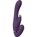 Vive Suki Vibrating Strapless Strap-on Rabbit Purple
