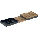 Geberit One skuffeinnsats til 120 cm skuffe bambus/sort