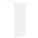 vidaXL Skyvedør Hvit 83 x 202 cm Heltre furu