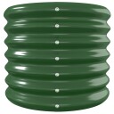 vidaXL Plantekasse pulverlakkert stål 260x40x36 cm grønn