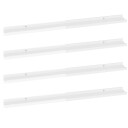 vidaXL Vegghyller 4 stk h?yglans hvit 100x9x3 cm