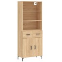 vidaXL Highboard sonoma eik 69,5x34x180 cm konstruert tre 8720845499389