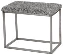 Skinnwille Palle Benk 60x35 cm Stone/Steel
