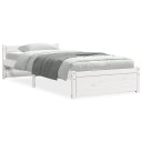 vidaXL Sengeramme hvit heltre 90x190 cm 3FT Single