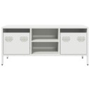  TV-benk hvit 101,5x39x43,5 cm kaldvalset stål 8721102930607