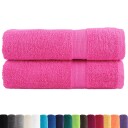vidaXL Premium dusjhåndklær SOLUND 2 stk rose 70x140cm 600g/m2