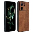 INCOVER Xiaomi 13T / 13T Pro AZNS Skinndekket Plast Deksel med Mønster - Brun