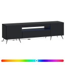vidaXL LED TV skap Svart Konstruert tre