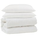 vidaXL Dyne Sett med pute 3 stk. Hvit Mikrofiber