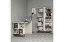 Skrivebord Amtorp 120 cm med Oppbevaring Hylle + Bokhylle   Ekstra Hvit/Svart