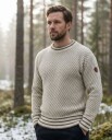 Breheim Islender ullgenser anikkhvit/valnøtt Unisex