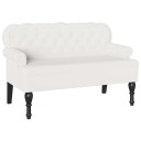  Chesterfield Benk Hvit 119.5 x 64.5 x 75 cm Kunstlær