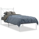  Sengeramme i metall med hodegavl hvit 75x190 cm 8721012374256