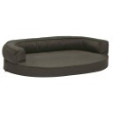Vidaxl Ergonomisk Hundeseng Med Linutseende 75X53 cm Mørkegrå