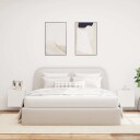  Vegghengte TV-benker med LED 2 stk hvit 40,5x35x40 cm 837247