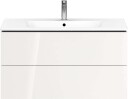 Duravit L-Cube Servantskap m/2 skuffer 1020x550x481 mm Hvit Høyglans