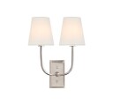 Hulton vägglampa dubbel nickel