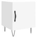 vidaXL Nattbord hvit 40x40x50 cm konstruert tre