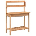  Pottebord med skap 147,5x44x139,5 cm heltre gran