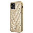 Guess Harddekselet V-Quilted til iPhone 12 Mini 5,4" Gull