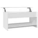vidaXL Salongbord hvit 102x50x52,5 cm konstruert tre