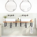  Plate til baderomsskap ubehandlet 120x50x4 cm heltre akasie