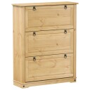 vidaXL Skoskap Corona 99x32x124,5 cm heltre furu