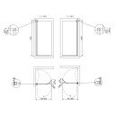 INR Iconic Nordic Rooms Dusjdør Linc Josephine Stone / 88cm Frostet Glass